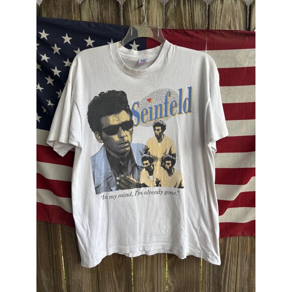 Vtg 90s Seinfeld Cosmo Kramer In my mind Im already gone TV Show Tee 1993.XL